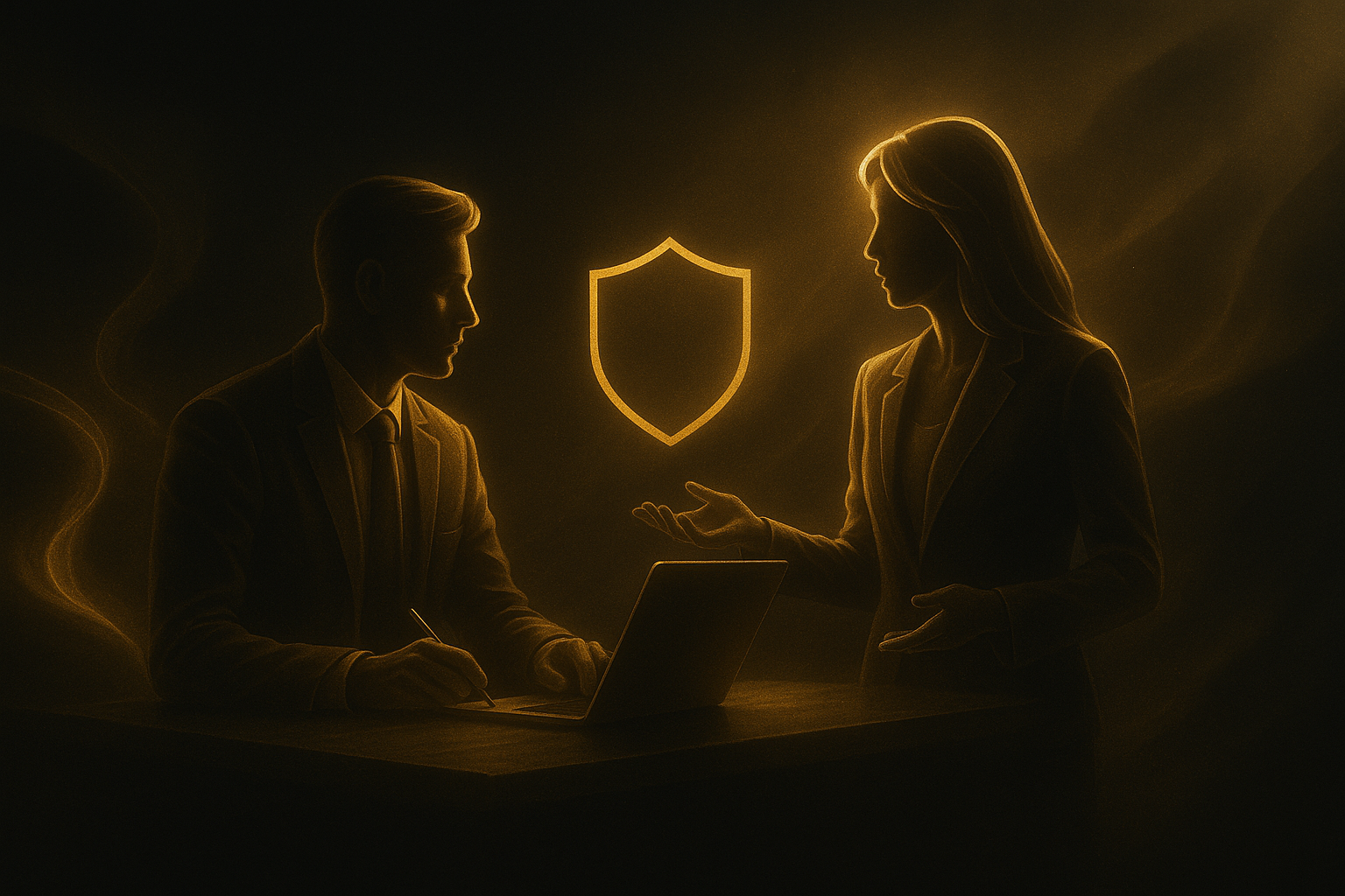 Two professionals collaborating, representing the Gold Standard Digital Marketing story